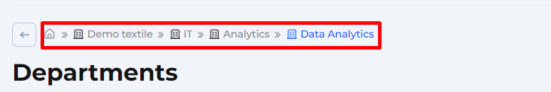 Department breadcrumbs